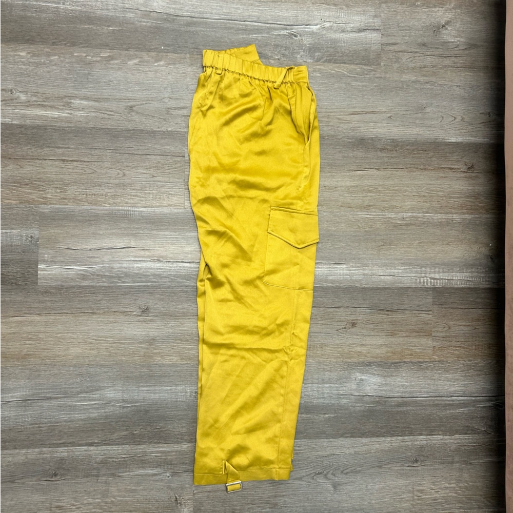 Women’s Satin Yellow  Pants